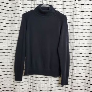 Jeanne Pierre Black Turtleneck Sweater